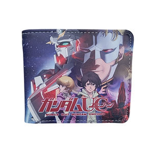 Best Japanese Anime Gundam Wings Characters One Size Leather Purse Blue Wallet